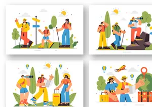 9 Travel and Backpacking Illustration