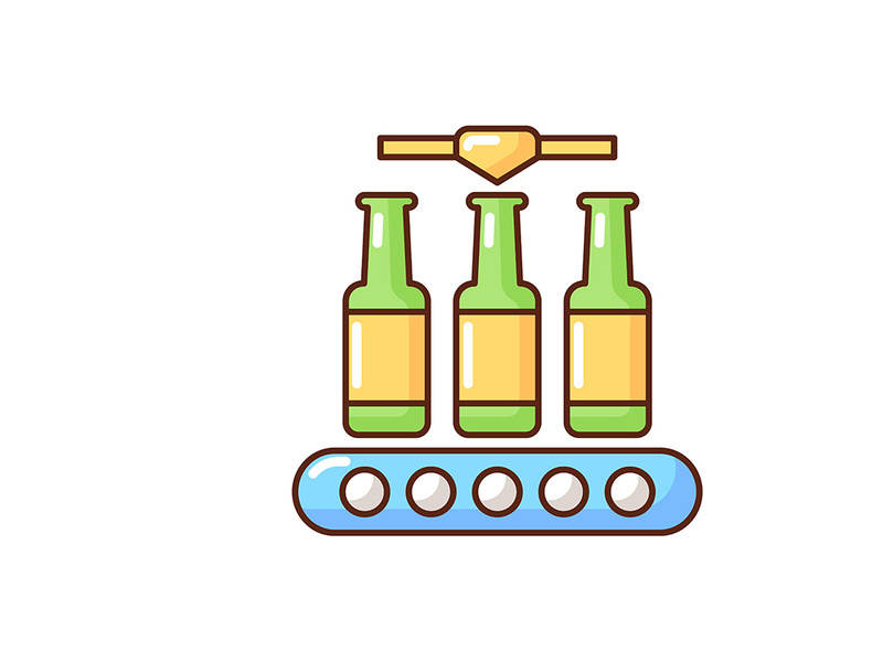 Bottling RGB color icon