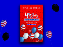 USA Independence Day Sale Promotion Advertising Banner 02