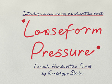 Looseform Pressure | Casual Handwritten Script preview picture