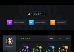 Dark Sports UI - Free PSD