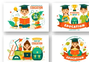 12 International Education Day Illustration