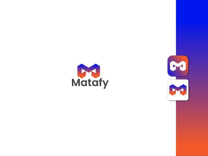 Lettermark m logo - letter m logo - gradient logo - business logo - tech logo