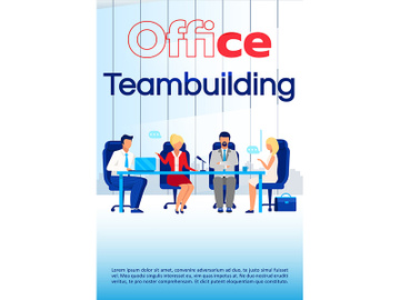 Office team building brochure template preview picture