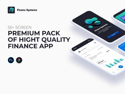 Finance - Responsive Web Application Kit Figma and Photoshop