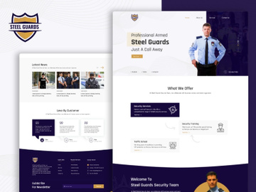 Steel Guard UI Template - Adobe XD preview picture