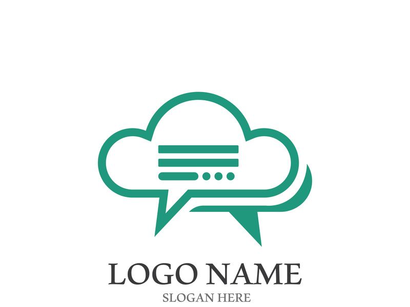Speech bubble icon logo template vector illustration