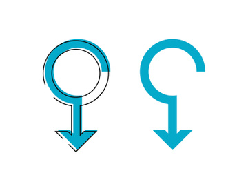 Gender symbol logo of sex and equality of males and females vector illustration preview picture