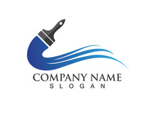 Paint brush logo and symbol