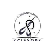 Scissors Logo Design Icon Template. Modern simple design. barbers tools and barbershop. Vector Illustration