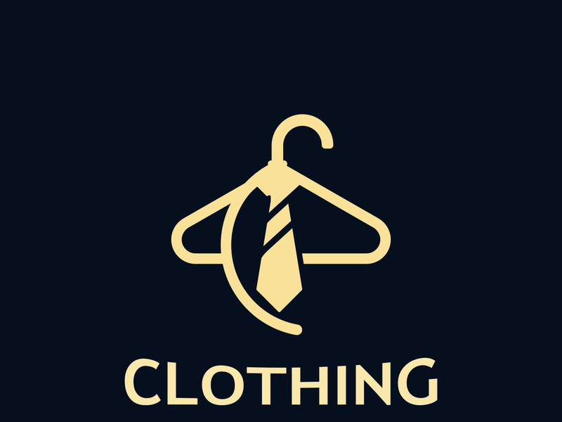 Clothing and Fashion logo design hanger concept, creative simple fashion shop business fashion vector beauty