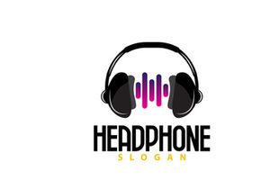 Headset Logo Design Simple Headset Gamer Illustration Template
