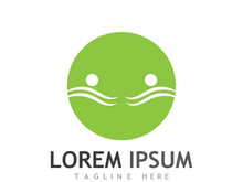 people community logo design with creative idea.