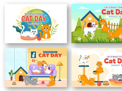 16 International Cat Day Illustration