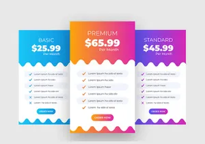 Pricing Table UI Elements Design Ver-5