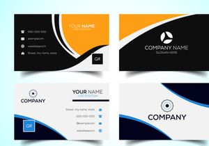 10 Double-sided creative and modern business card template. Vector illustration