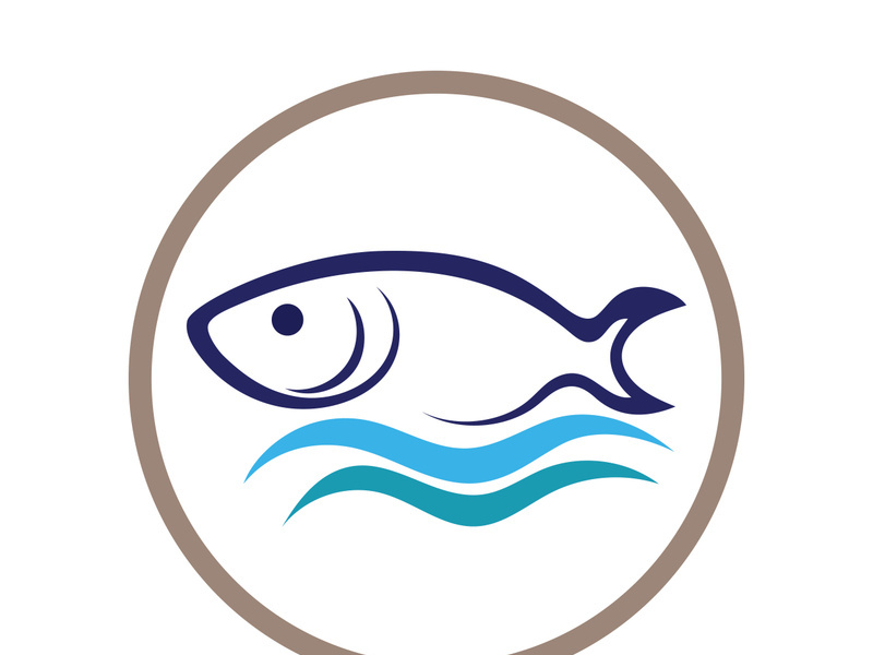 Fish logo template. Creative vector symbol