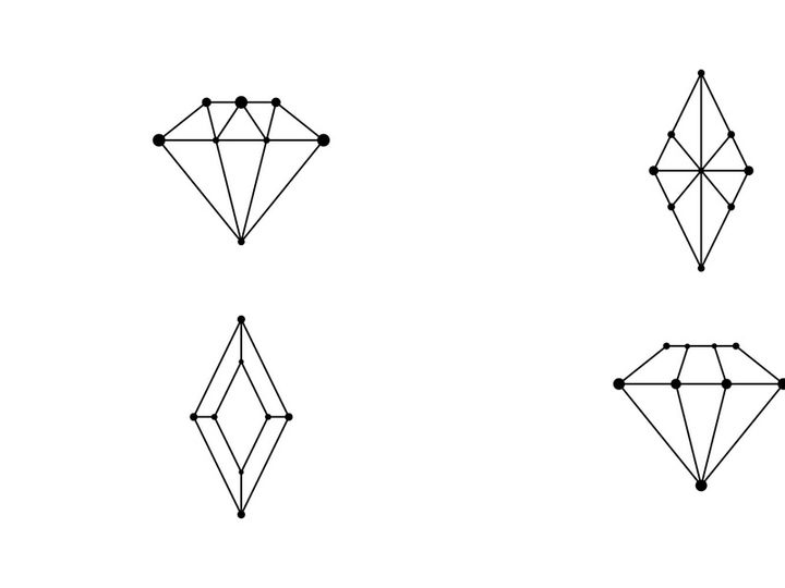 Diamondl line icon  diamond polygonal design vector template
