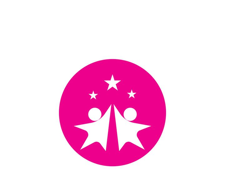 People star logo design to achieve a success or dream.