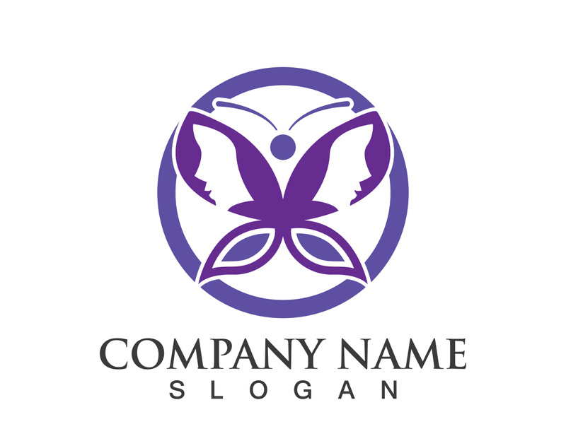 Butterfly logo template symbol vector icon design