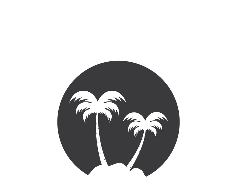 Unique and modern arabian palm tree logo design.