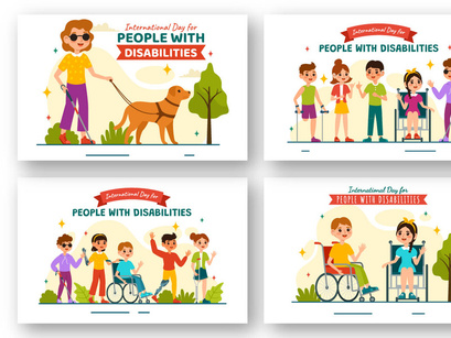 9 Day for People with Disability Illustration