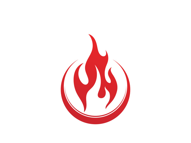 Fire Logo Template  Flame Symbol  Icon Vector