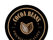 cocoa logo,cocoa bean,cocoa tree,cocoa branches and leaves,chocolate mix on white background,vintage,modern,simple,minimalist icon illustration template design vector