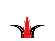 road logo and symbol template vector