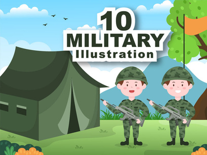 10 Military Army Force Illustration