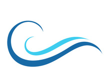 Water wave icon vector