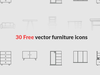 30 Free Furniture Icons