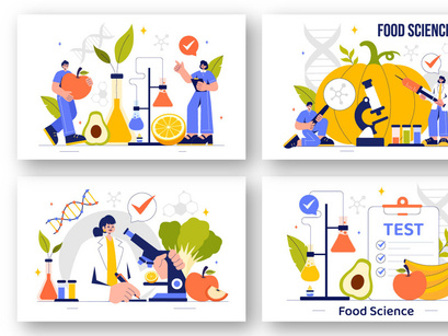 9 Food Science Laboratory Illustration