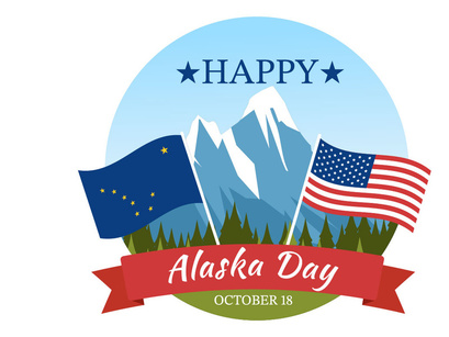 15 Happy Alaska Day Illustration