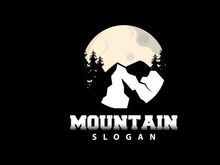 Mountain Logo, Nature Landscape Vector