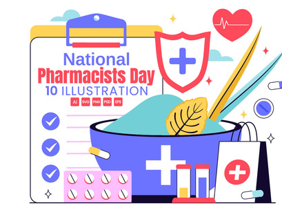 10 National Pharmacists Day Illustration