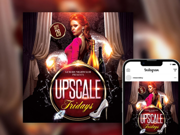 Free Upscale Fridays Instagram Post Template preview picture