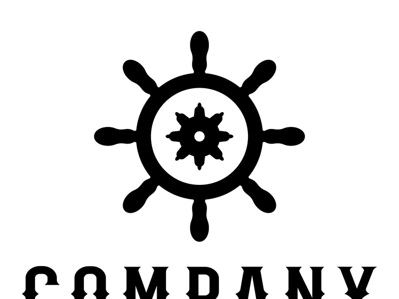 The cruise logo,ship steering logo, boat, yacht, rope, maritime, anchor. Logo for business, sailor, sailing, tourism