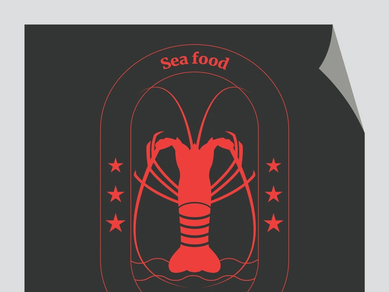 Vintage lobster logo