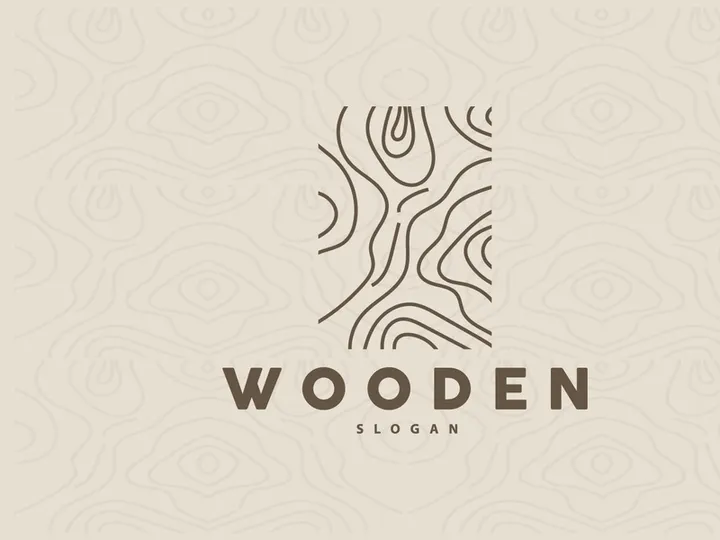 Wood Logo, Wood Fiber Bark Layer Vector