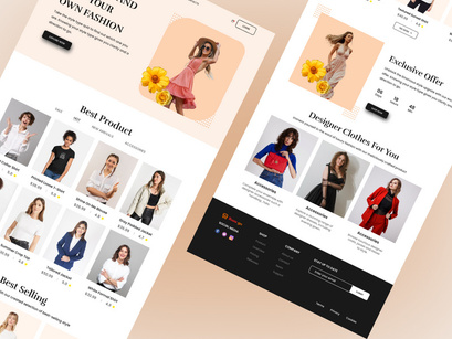 Rum go-Fashion landing page design