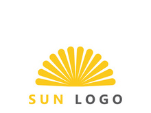 Sun logo design with a modern concept.