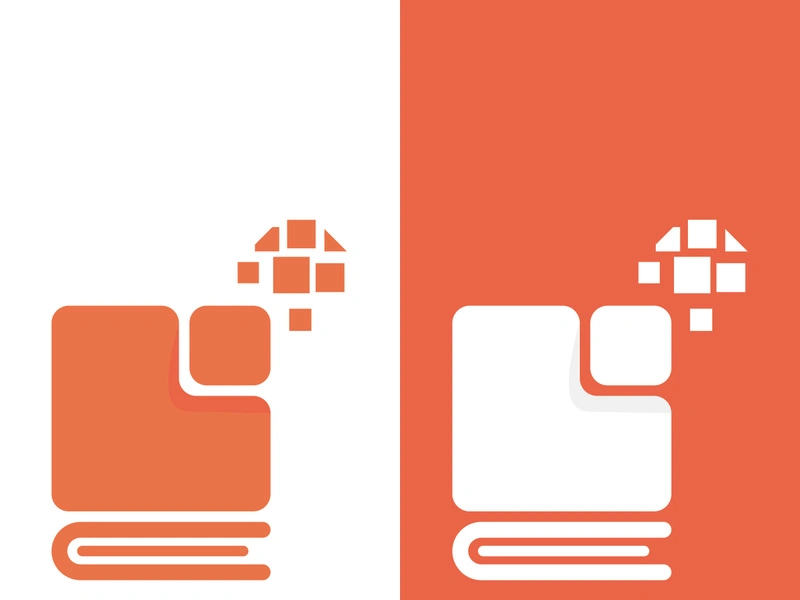 Digital book logo technology vector icon design