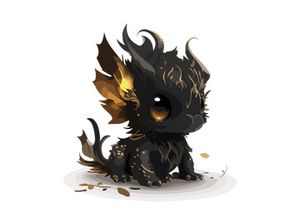 Cute Baby Dragon Watercolor SVG Clipart