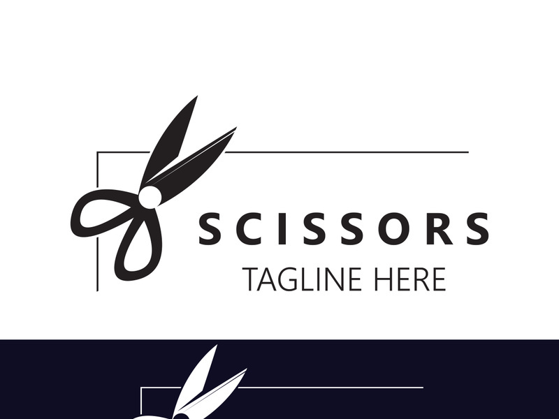 Scissors Logo Design Icon Template. Modern simple design. barber tools. Vector Illustration