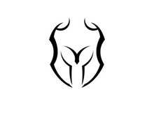 Spartan helmet logo vector design