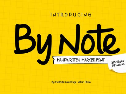 By Note Handwritten Marker Note Font