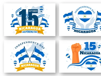 12 Nicaragua Independence Day Illustration