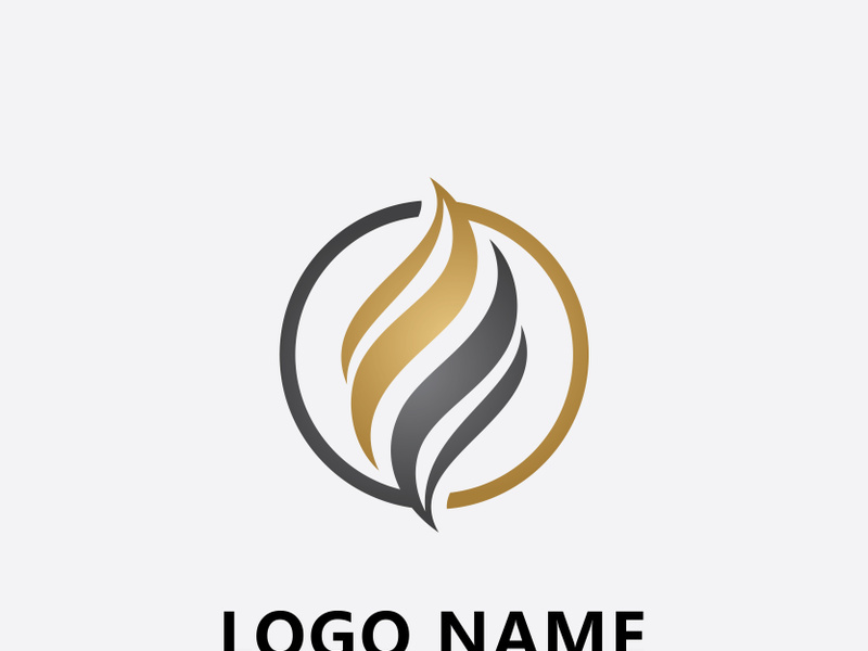 Hair logo  hair wave icon  vector template