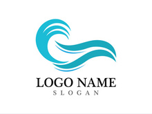 Wave beach vector illustration design logo